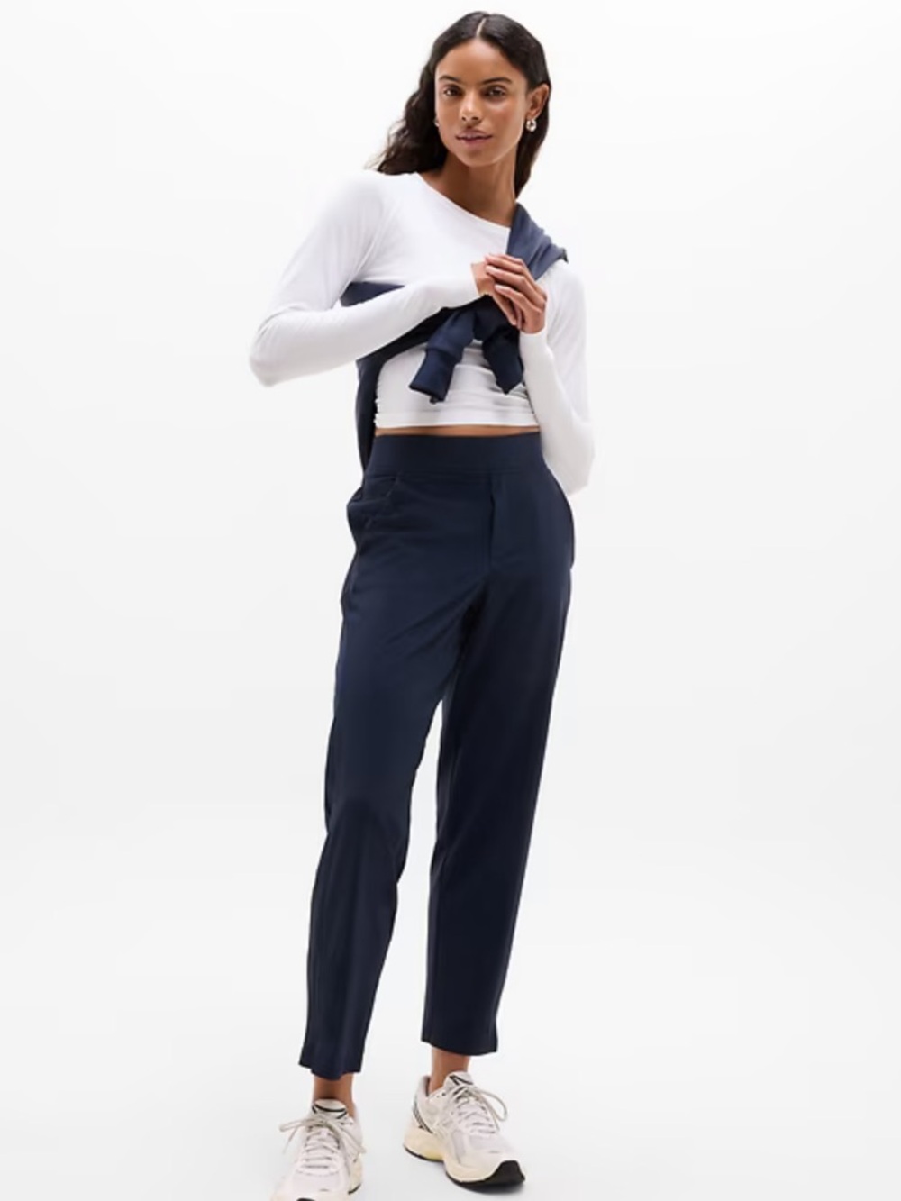 Athleta Brooklyn Mid Rise Ankle Pants- Navy blue- Size 12
